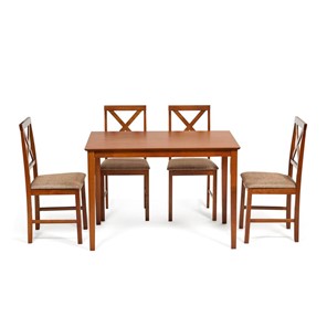 Обеденная группа Хадсон (стол + 4 стула) id 13831 Espresso арт.13831 в Когалыме